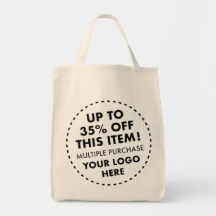 Bolso De Tela Personalizado Compra de Compra de Comestibles 35% 