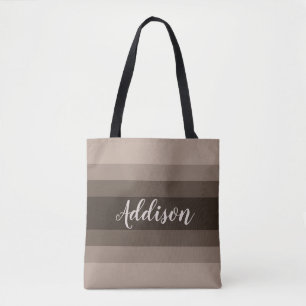 Bolso De Tela Personalizado con estirado de ormbre marrón