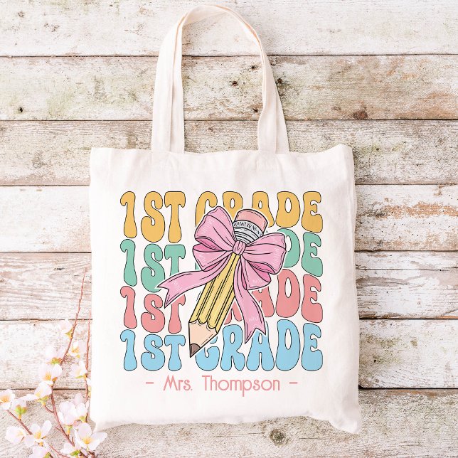 Bolso De Tela Personalizado Con Nombre Primer Grado Personalizad (Subido por el creador)