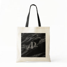 Personalizado con nombre trendy Marble Black