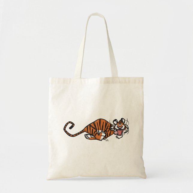 Bolso De Tela Personalizado corriendo tigre (Frente)