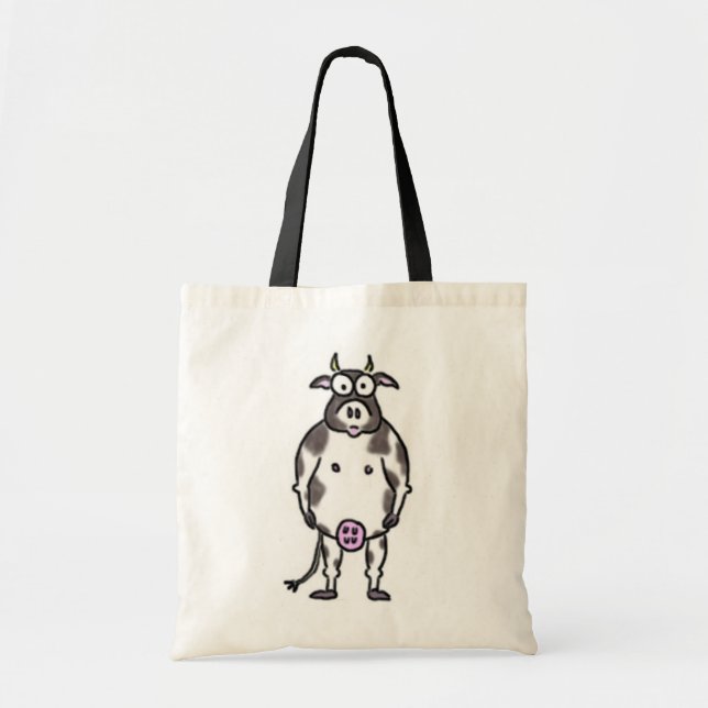Bolso De Tela Personalizado Cow Tote Bag (Frente)