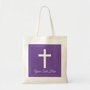Bolso De Tela Personalizado cristiano cruzado religioso elegante