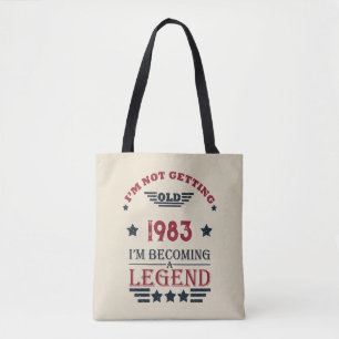 Bolso De Tela Personalizado cuarenta fiesta vintage de 40 años