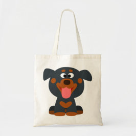 Bolso De Tela Personalizado Cute Baby Rottweiler Bag