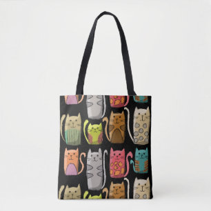 Bolso De Tela Personalizado Cute Cats