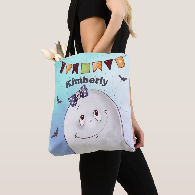 Bolso De Tela Personalizado Cute Ghost (Detalle)