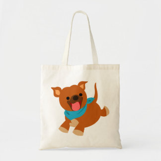 Bolso De Tela Personalizado Cute Happy Staffie Bag