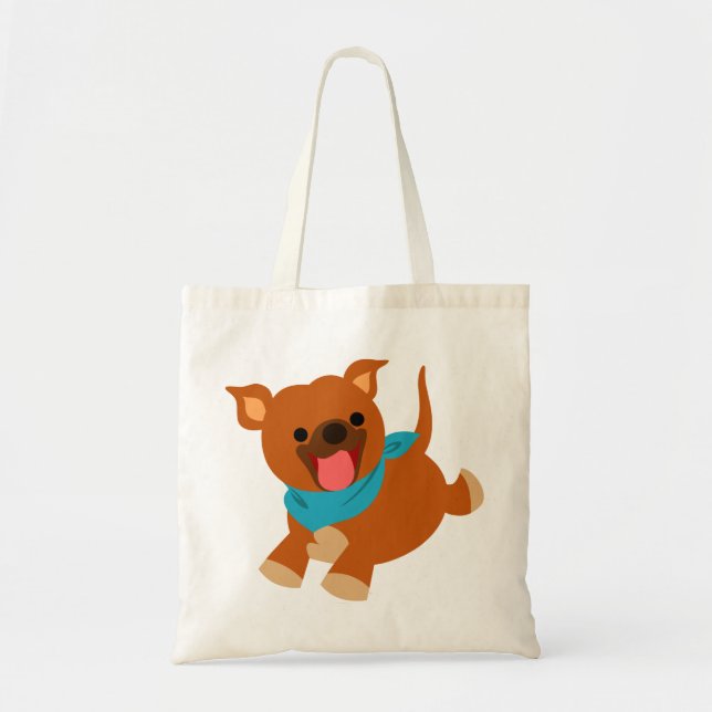 Bolso De Tela Personalizado Cute Happy Staffie Bag (Frente)