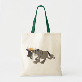 Bolso De Tela Personalizado Cute Happy Wildebeest Bag