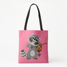 Personalizado Cute Raccoon Jugando Violin