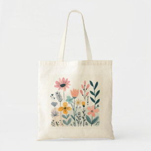 Bolso De Tela Personalizado Cuto Flores Acuarela Flora Floral Di
