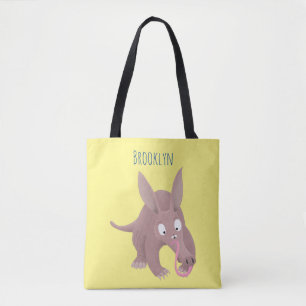 Bolso De Tela Personalizado de aardvark gracioso