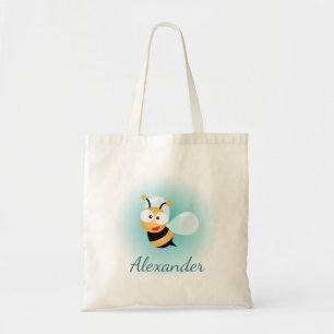 Bolso De Tela Personalizado de abeja dulce dulce dulce dulce azu