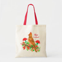 Personalizado de acuarela del Cardinal Bird Red Ca