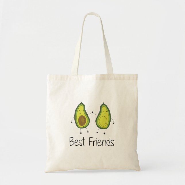 Bolso De Tela Personalizado de aguacate verde Amistad imagen art (Frente)