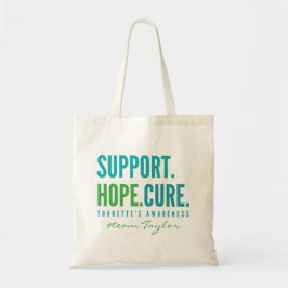 Bolso De Tela personalizado de apoyo de tourette esperanza cura 