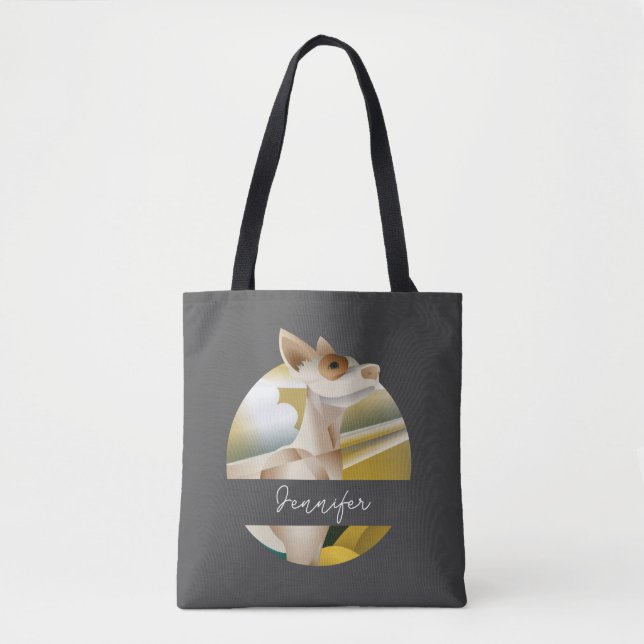 Bolso De Tela Personalizado de arte de perro moderno (Anverso)