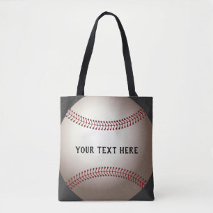 Bolso De Tela personalizado de béisbol tote bag agrega tu propio
