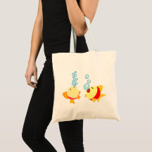 Personalizado de burbujas de pelo pescado Tote Bag