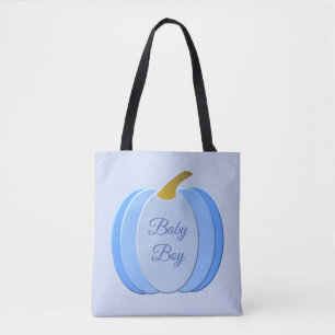 Bolso De Tela Personalizado de calabaza de niño pequeño azul