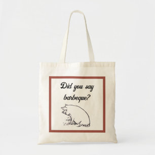 Bolso De Tela Personalizado De Cerdo De Perky, Esbozo De Tinta A