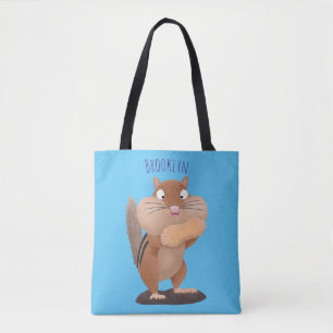 Bolso De Tela Personalizado de chipmunk de grandes mejillas grac