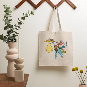 Bolso De Tela Personalizado de cigüeñas voladoras con gafas y pa