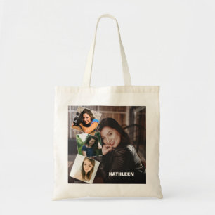 Bolso De Tela Personalizado de cuatro Collages de fotos