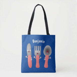 Bolso De Tela Personalizado de cubertería de bifurcación y cucha