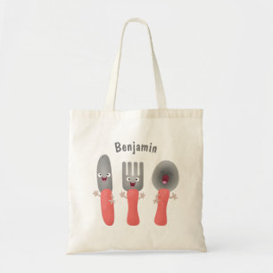 Bolso De Tela Personalizado de cubertería de bifurcación y cucha