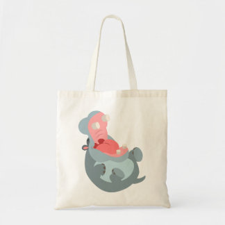 Bolso De Tela Personalizado de Cute Laughing Hippo Bag