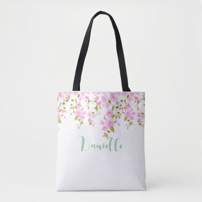 Bolso De Tela Personalizado de diseño floral de cerezo Blossom (Anverso)