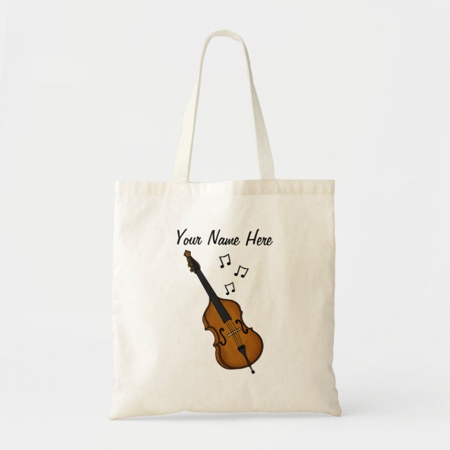 Bolso De Tela Personalizado de doble trasero regalo para músico  (Frente)