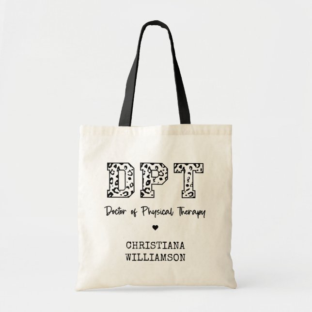 Bolso De Tela Personalizado de DPT Médica de Terapia Física (Frente)