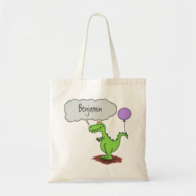 Bolso De Tela Personalizado de dragón divertido y suave que resp (Frente)