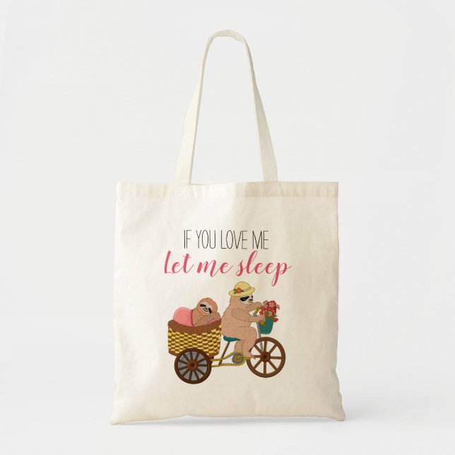 Bolso De Tela Personalizado de eslogan de cute | Si Me Amas Déja (Frente)
