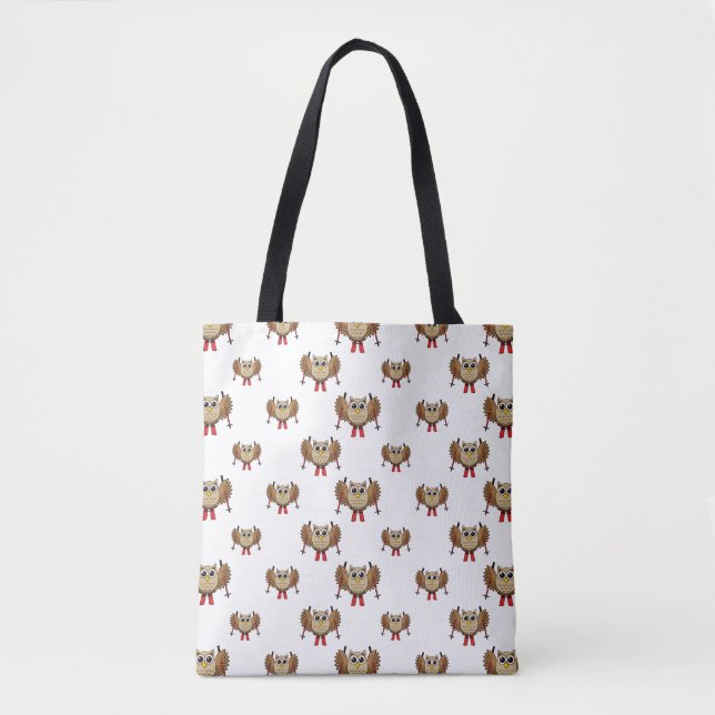 Bolso De Tela Personalizado de esquiar de búho (Anverso)