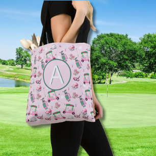 BOLSO DE TELA PERSONALIZADO DE ESTILO LADY GOLFER MONOGRAM