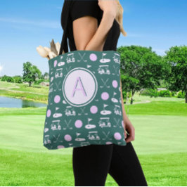 BOLSO DE TELA PERSONALIZADO DE ESTILO LADY GOLFER MONOGRAM