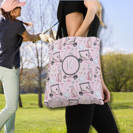 BOLSO DE TELA PERSONALIZADO DE ESTILO LADY GOLFER MONOGRAM