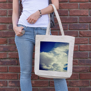 Bolso De Tela Personalizado de estilo vintage Blue Sky Square Ph