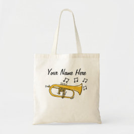 Bolso De Tela Personalizado de Flugelhorn Tote Bag Brass Regalo