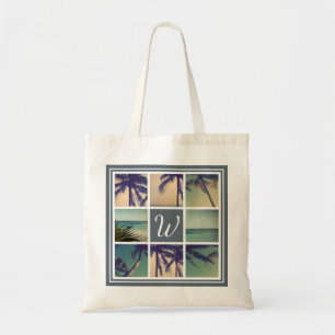 Bolso De Tela Personalizado de foto de palma collage de bodas en