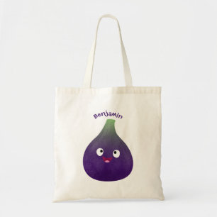 Bolso De Tela Personalizado de fruta púrpura feliz