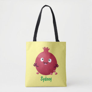 Bolso De Tela Personalizado de frutas pomegranadas alegres