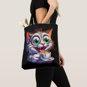 Bolso De Tela Personalizado de gatos de Expresso doble