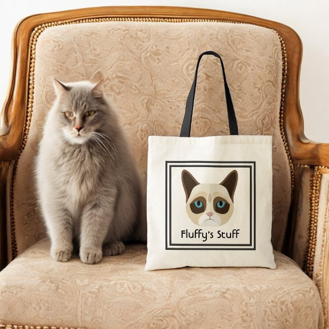 Bolso De Tela Personalizado de gatos educados viaje Mascota mode (A perfect tote bag for the on-the-go cat!)