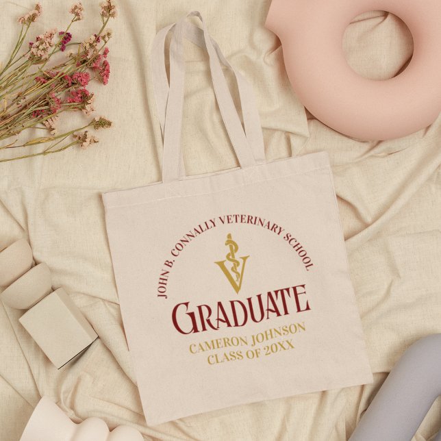 Bolso De Tela Personalizado de Graduación de la Escuela Veterina (Subido por el creador)