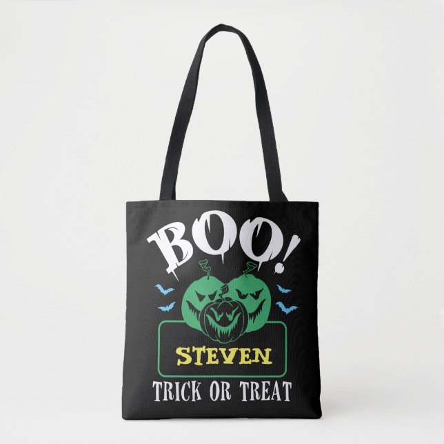 Bolso De Tela Personalizado de Halloween Candy & Treat Tote Bag (Anverso)